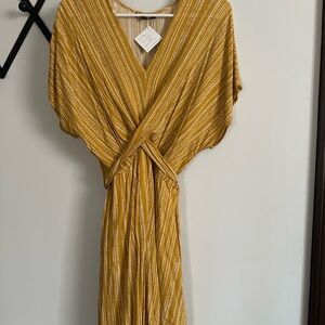 Staccato Mustard Striped Maxi Dress